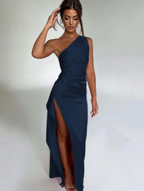 Scarlet Satin Gown