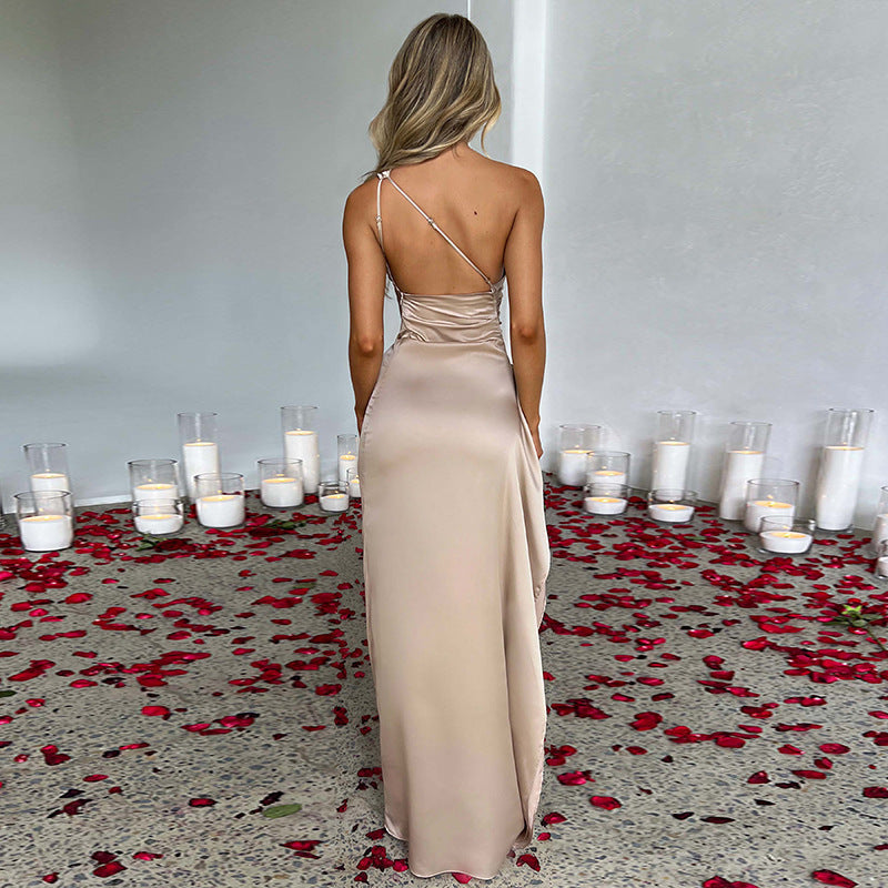 Scarlet Satin Gown