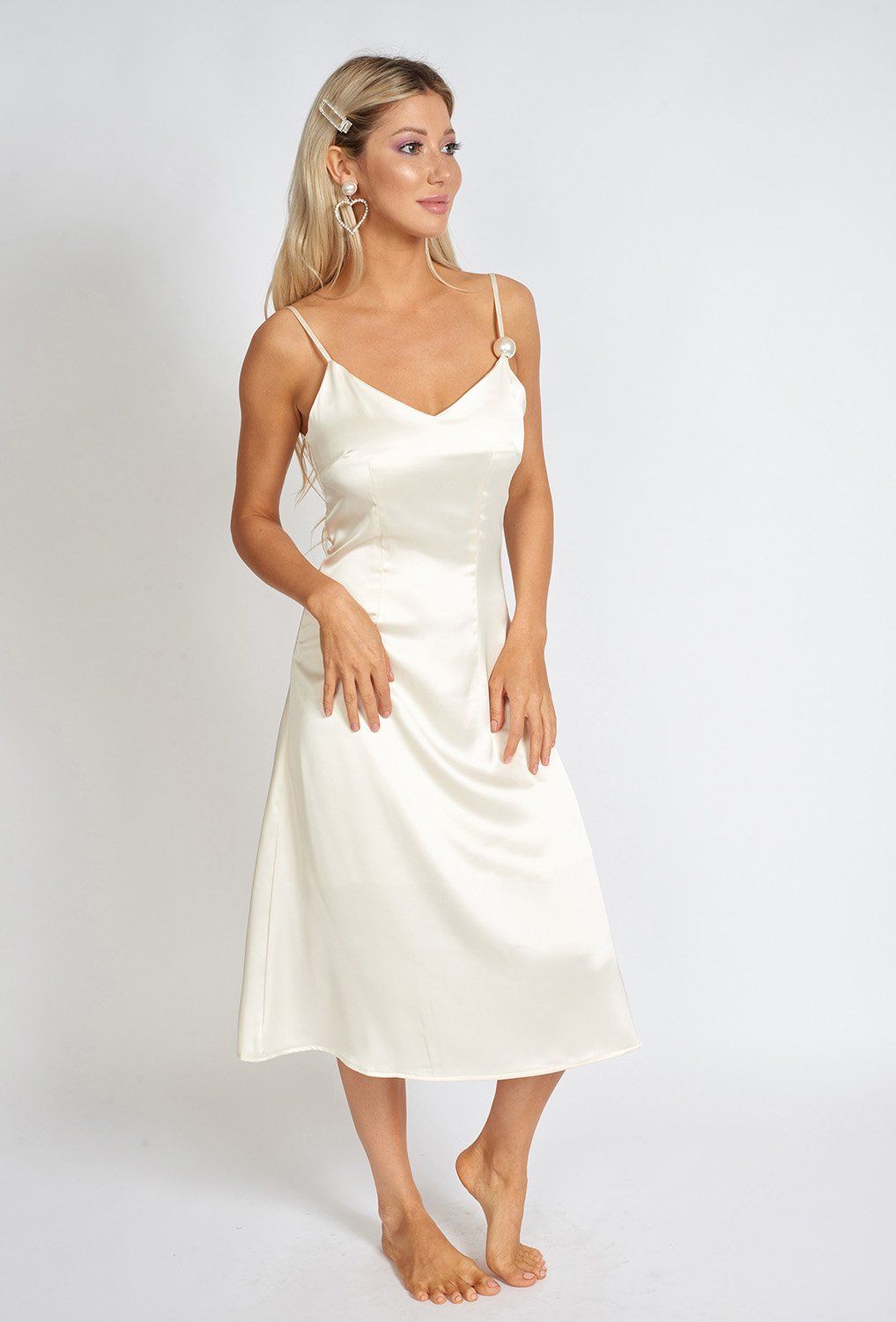 Pearl Satin Slip Dress