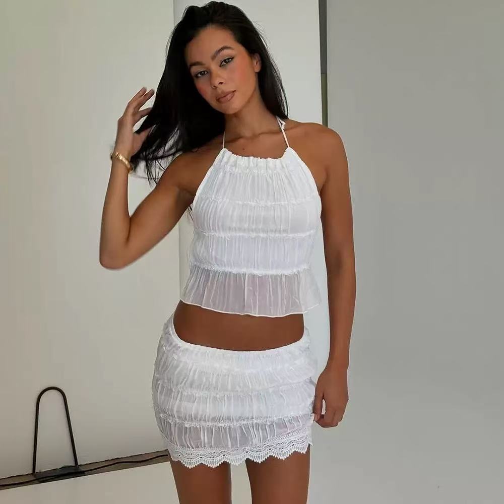 Noir Pleated Mini Dress