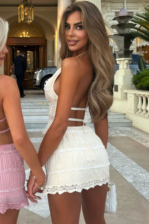 Noir Pleated Mini Dress
