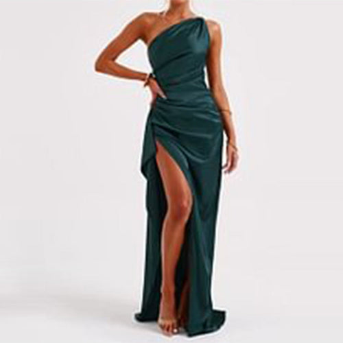 Scarlet Satin Gown