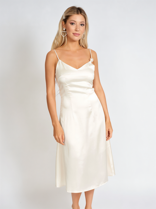 Pearl Satin Slip Dress